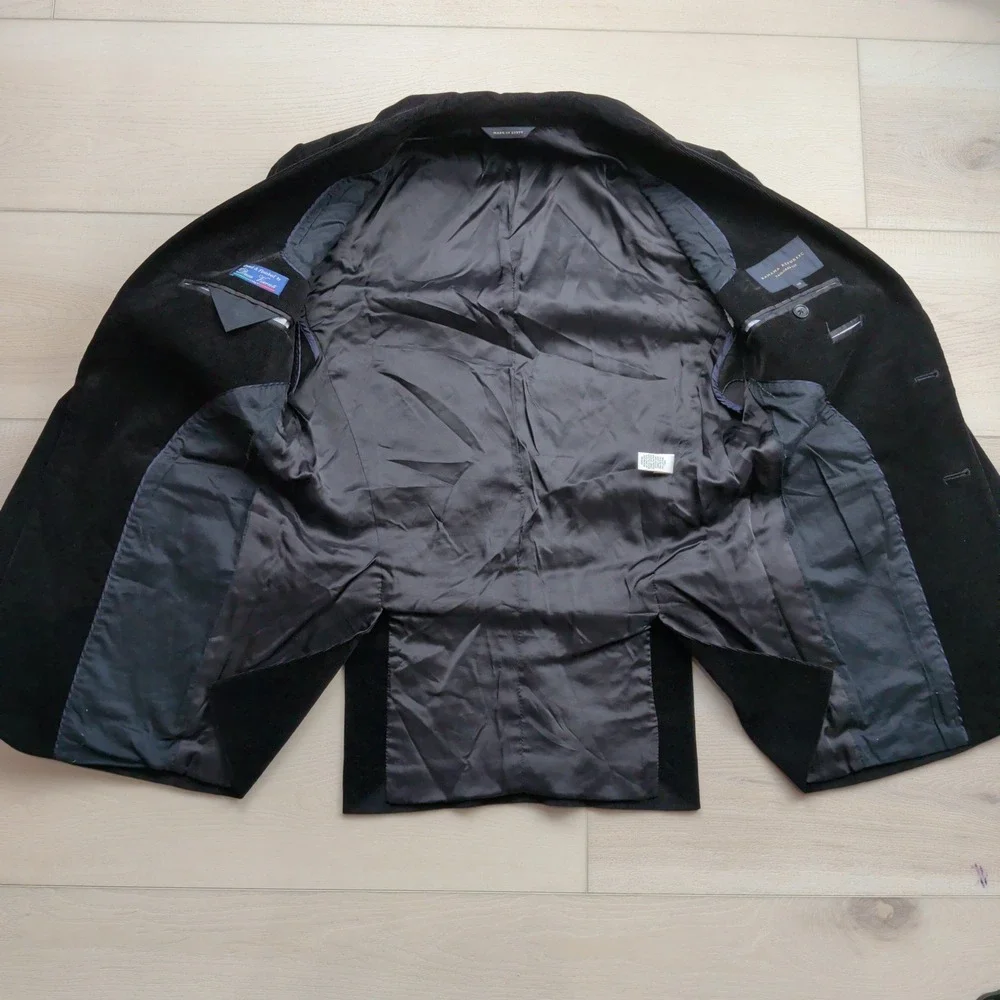 Banana Republic Corduroy Blazer Mens 38R Black Two Button Sport Coat Jacket